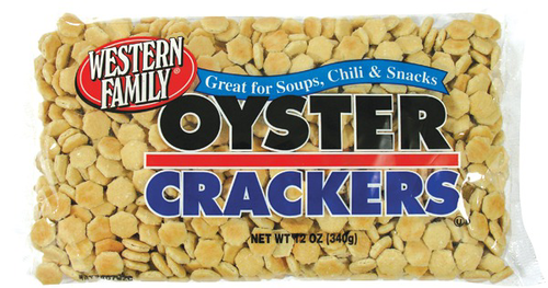 slide 1 of 1, Western Family Oyster Crackers Bag, 12 oz