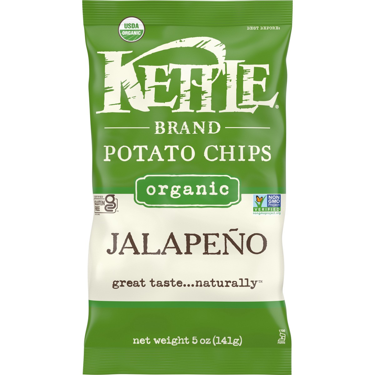 slide 1 of 5, Kettle Brand Jalapeno Kettle Potato Chips, 5 oz