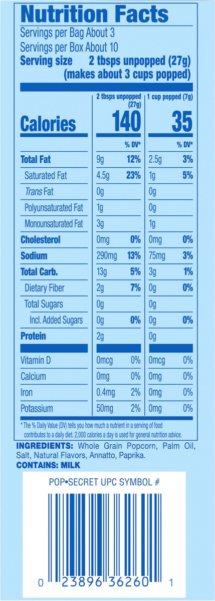 slide 3 of 12, Pop-Secret Jumbo Pop Premium Butter Popcorn 3 ea, 3 ct; 3.2 oz