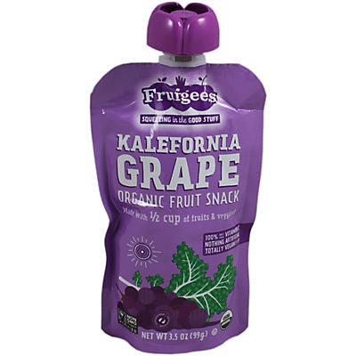 slide 1 of 2, Fruigees Kalefornia Grape Organic Fruit Snack Squeeze Pack, 3.5 oz