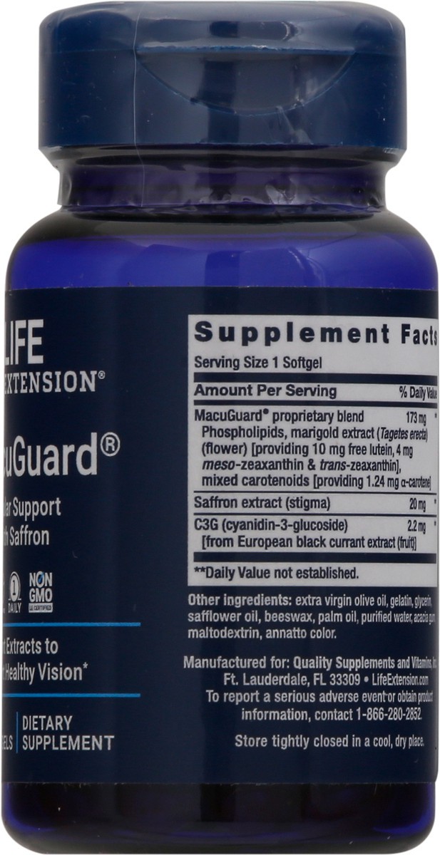 slide 9 of 9, Life Extension Softgels MacuGuard 60 ea, 60 ct
