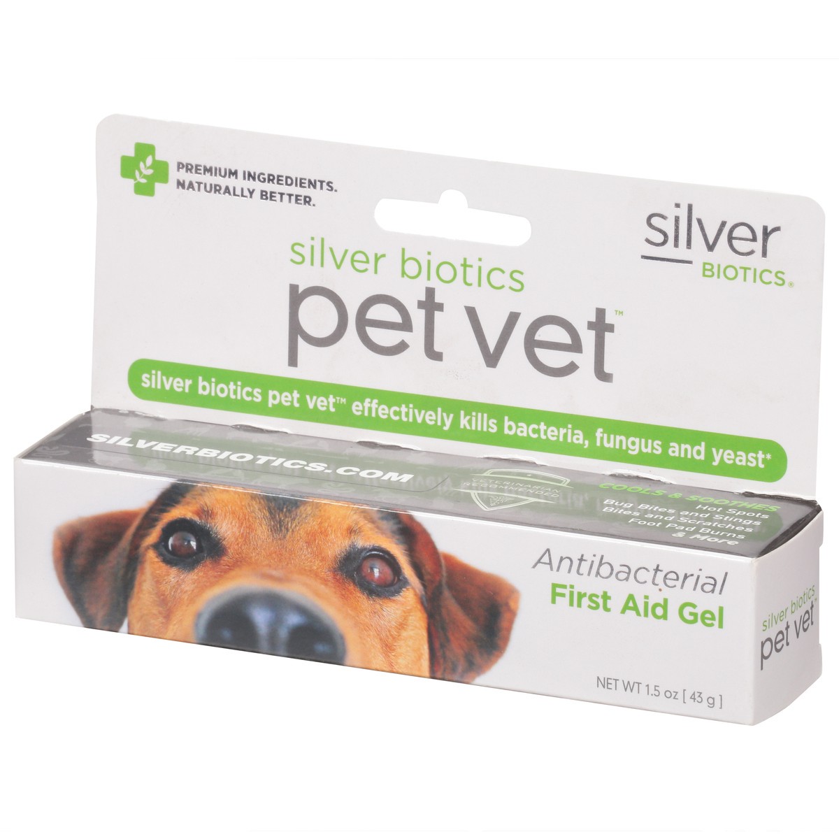 slide 9 of 10, Silver Biotics Pet Vet Antibacterial First Aid Gel 1.5 oz, 1.5 oz