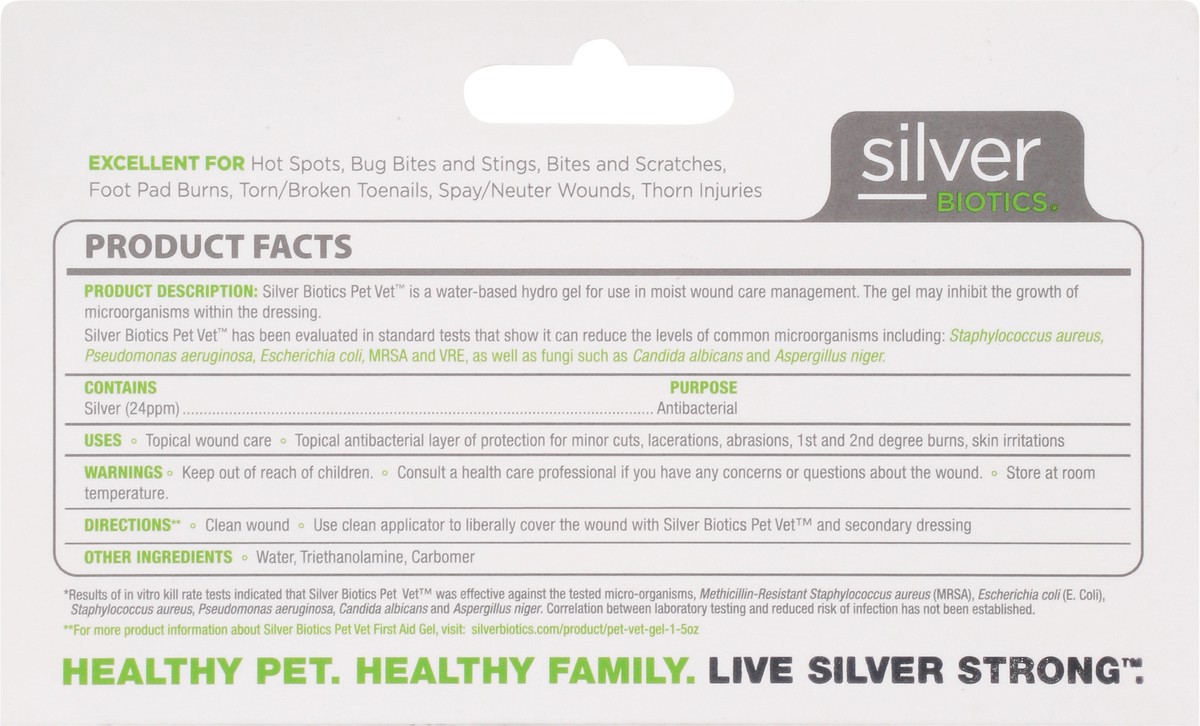 slide 3 of 10, Silver Biotics Pet Vet Antibacterial First Aid Gel 1.5 oz, 1.5 oz