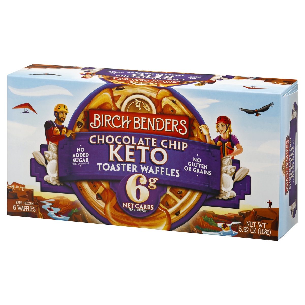slide 3 of 10, Birch Benders Chocolate Chip Keto Toaster Waffles, 5.92 oz