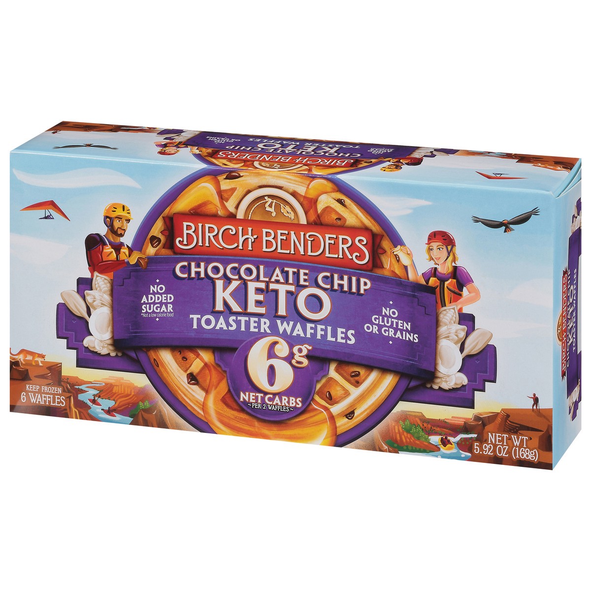slide 13 of 14, Birch Benders Chocolate Chip Keto Toaster Waffles, 6ct, 