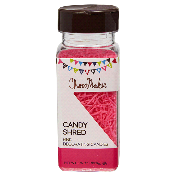 slide 1 of 1, ChocoMaker Pink Candy Shred, 0.375 oz