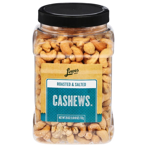 slide 1 of 1, Lowes Foods Roasted & Salted Cashews - 26 oz, 26 oz