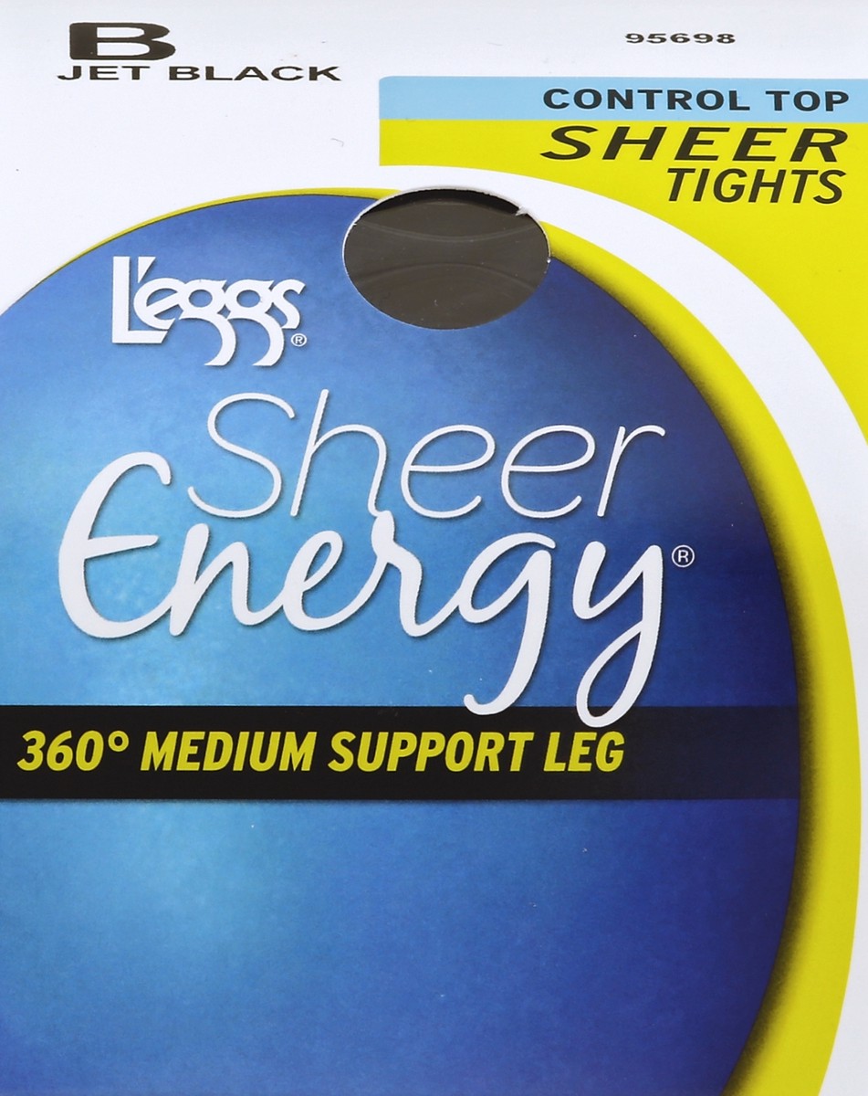 slide 4 of 4, L'eggs Sheer Energy Women's Sheer Tights - Black B, 1 ct