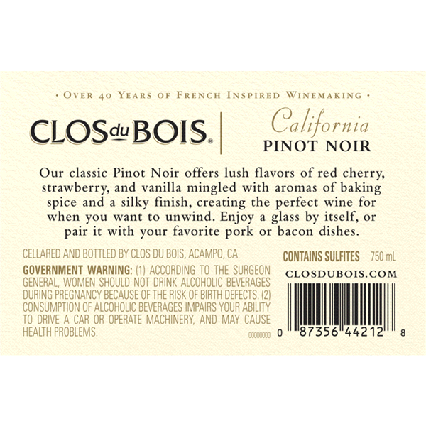 slide 6 of 13, Clos du Bois Red Wine, 750 ml