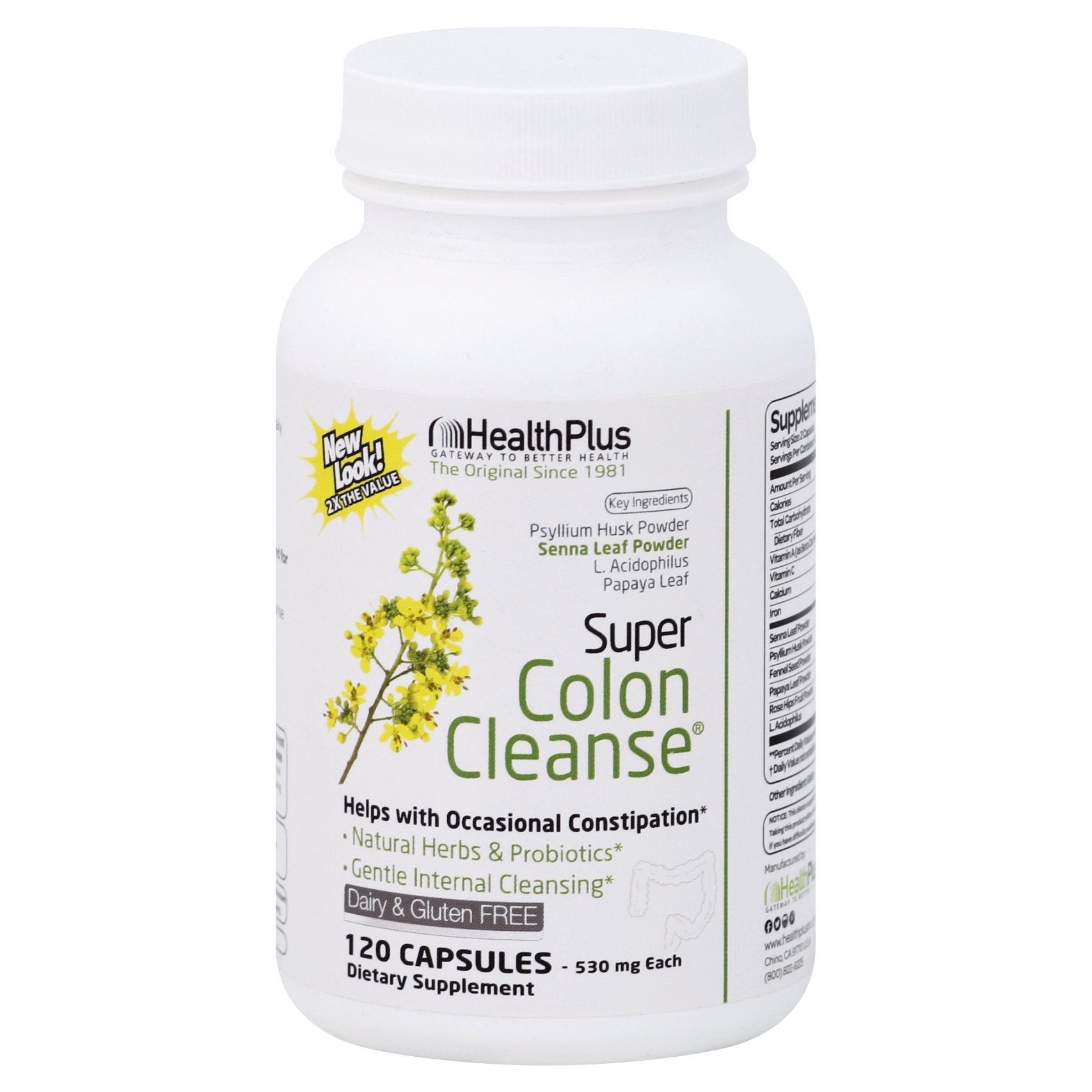 slide 1 of 3, Health Plus Super Colon Cleanse, 120 ct