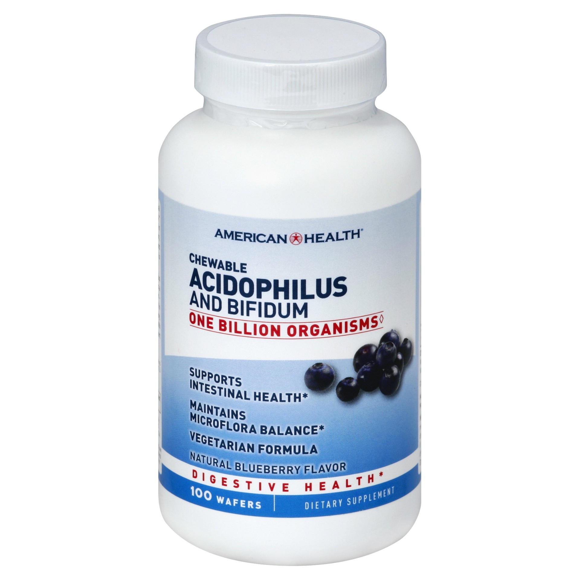 slide 1 of 1, American Health Blueberry Acidophilus Chewables, 100 ct