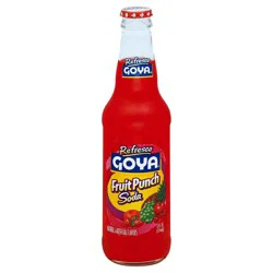Goya Fruit Punch Soda Glass Bottle - 12 fl oz