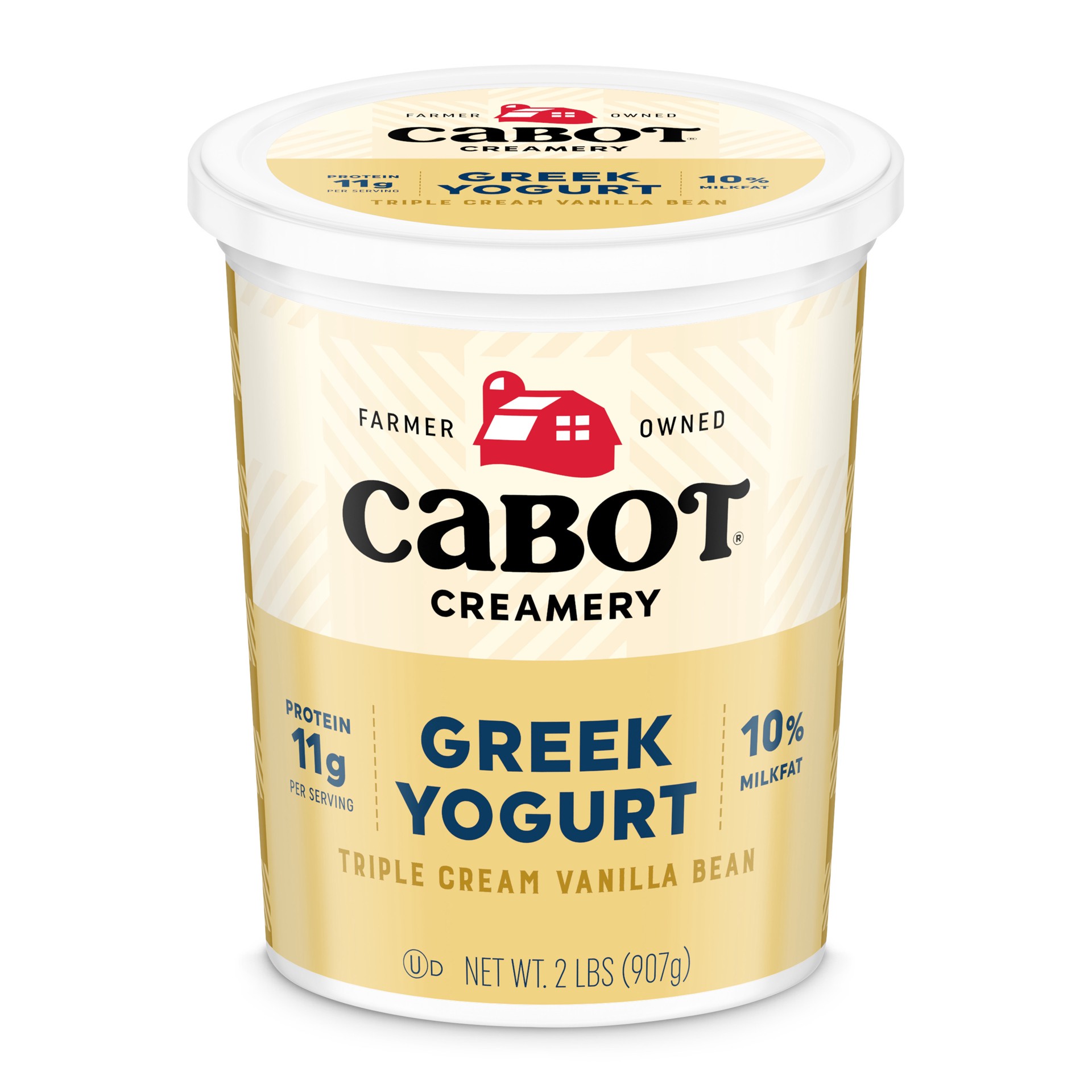 slide 1 of 3, Cabot Creamery Triple Cream Vanilla Bean Greek Yogurt 2 lb (Refridgerated Tub), 2 lb