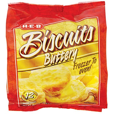 slide 1 of 1, H-E-B Buttery Biscuits, 12 ct