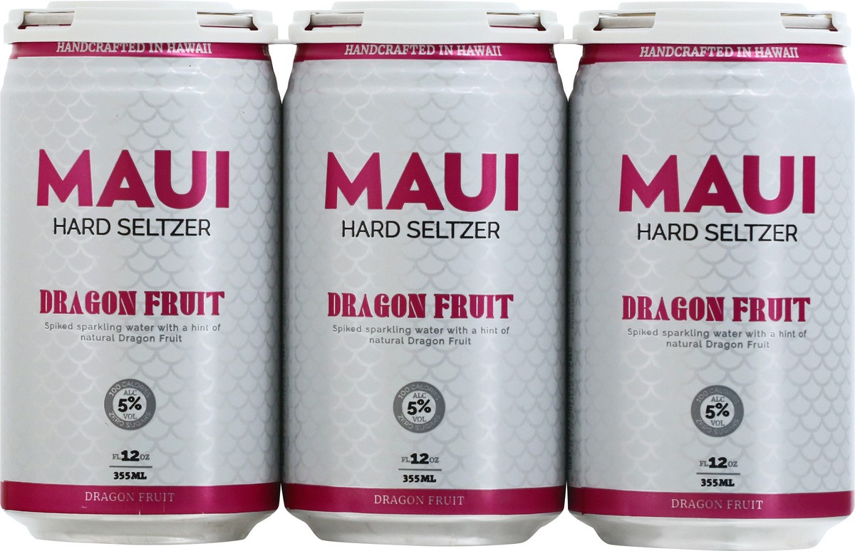 slide 2 of 9, Maui Hard Seltzer Dragon Fruit Hard Seltzer 6 ea, 6 ct