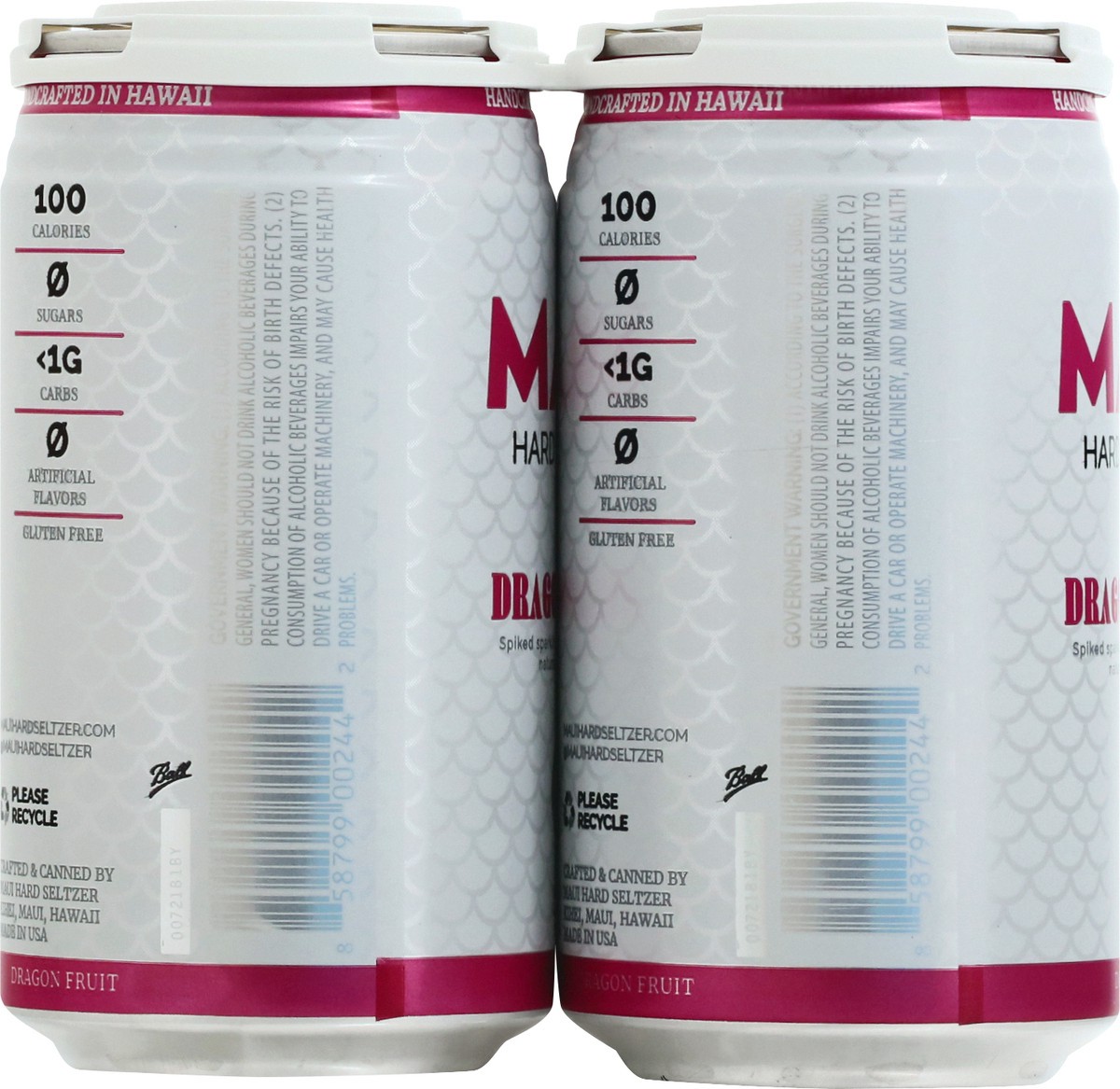 slide 7 of 9, Maui Hard Seltzer Dragon Fruit Hard Seltzer 6 ea, 6 ct