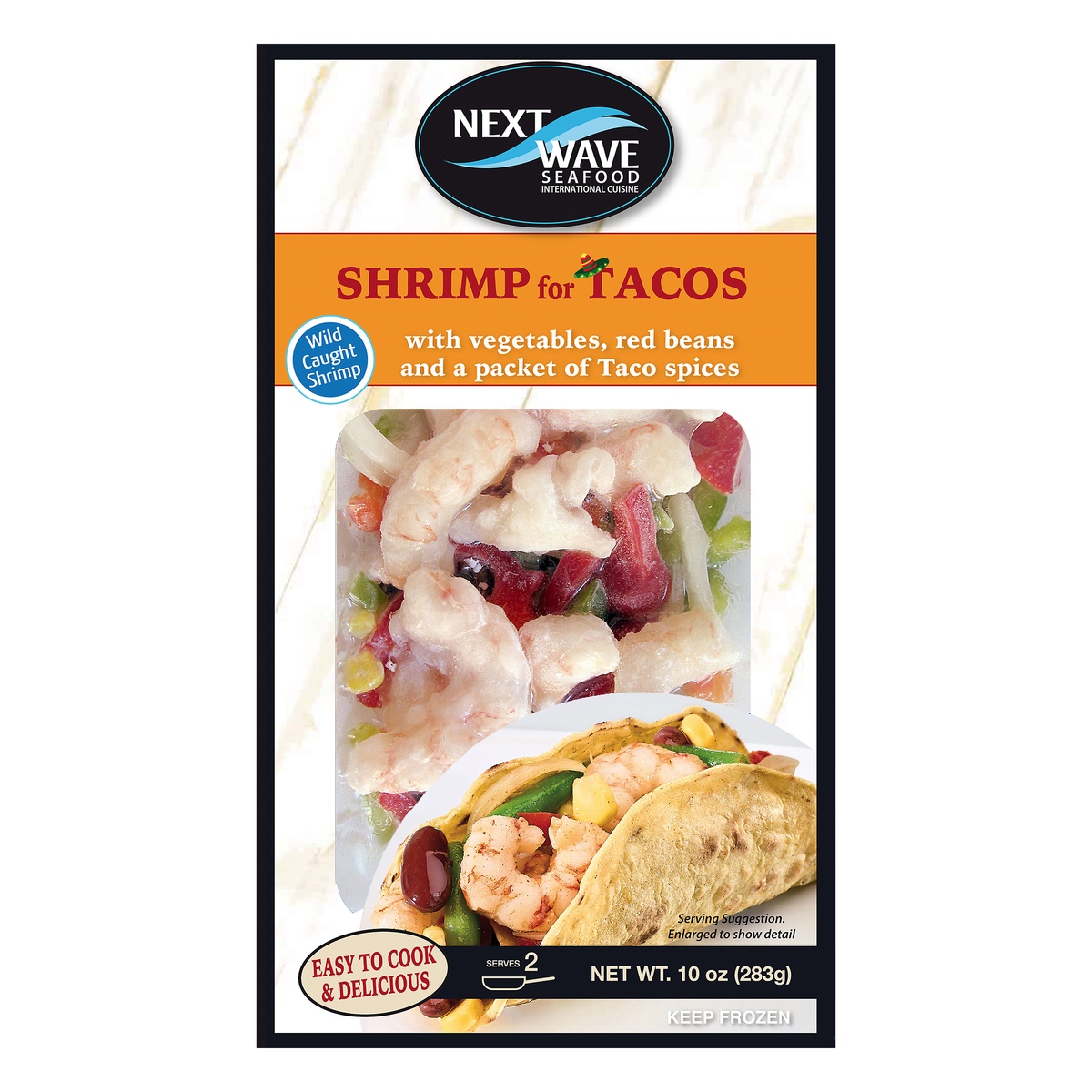 slide 1 of 1, Next Wave Seafood Shrimp For Tacos, 10 oz