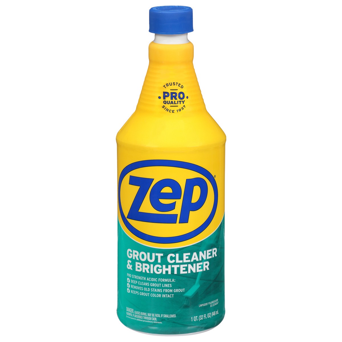 slide 1 of 9, Zep Grout Cleaner & Brightener 1 qt Bottle, 1 qt