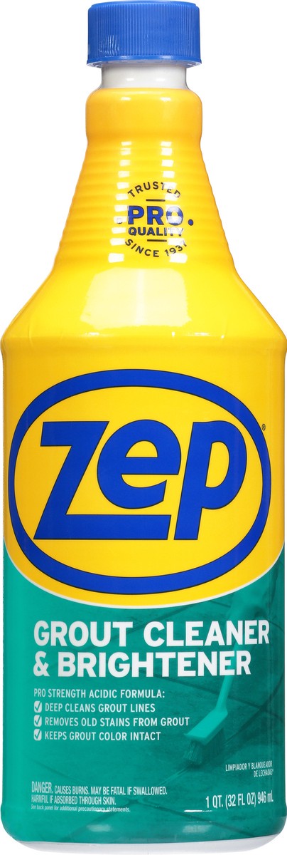 slide 1 of 9, Zep Grout Cleaner & Brightener 1 qt Bottle, 1 qt