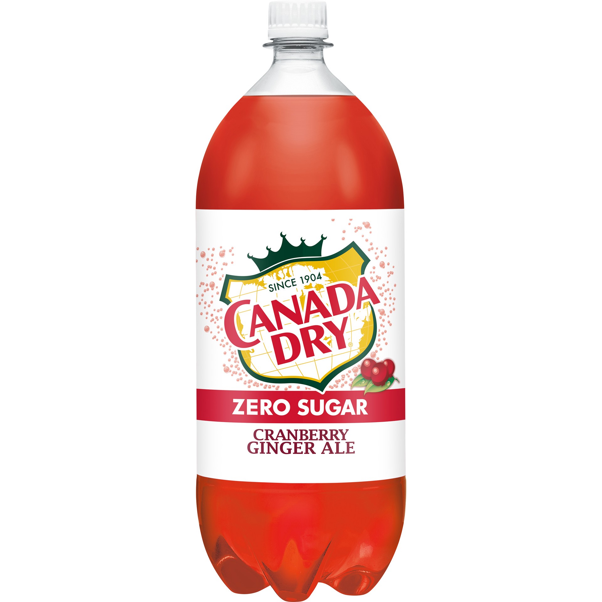 slide 5 of 5, Canada Dry Zero Sugar Cranberry Ginger Ale Bottle, 2 liter