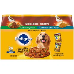 Pedigree Country Stew/Chicken & Rice Flavor Dog Food 24 - 13.2 oz Cans