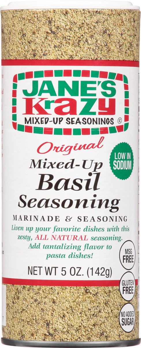 slide 8 of 12, Jane's Krazy Mixed-Up Seasonings Mixed-Up Basil Original Marinade & Seasoning 5 oz, 5 oz