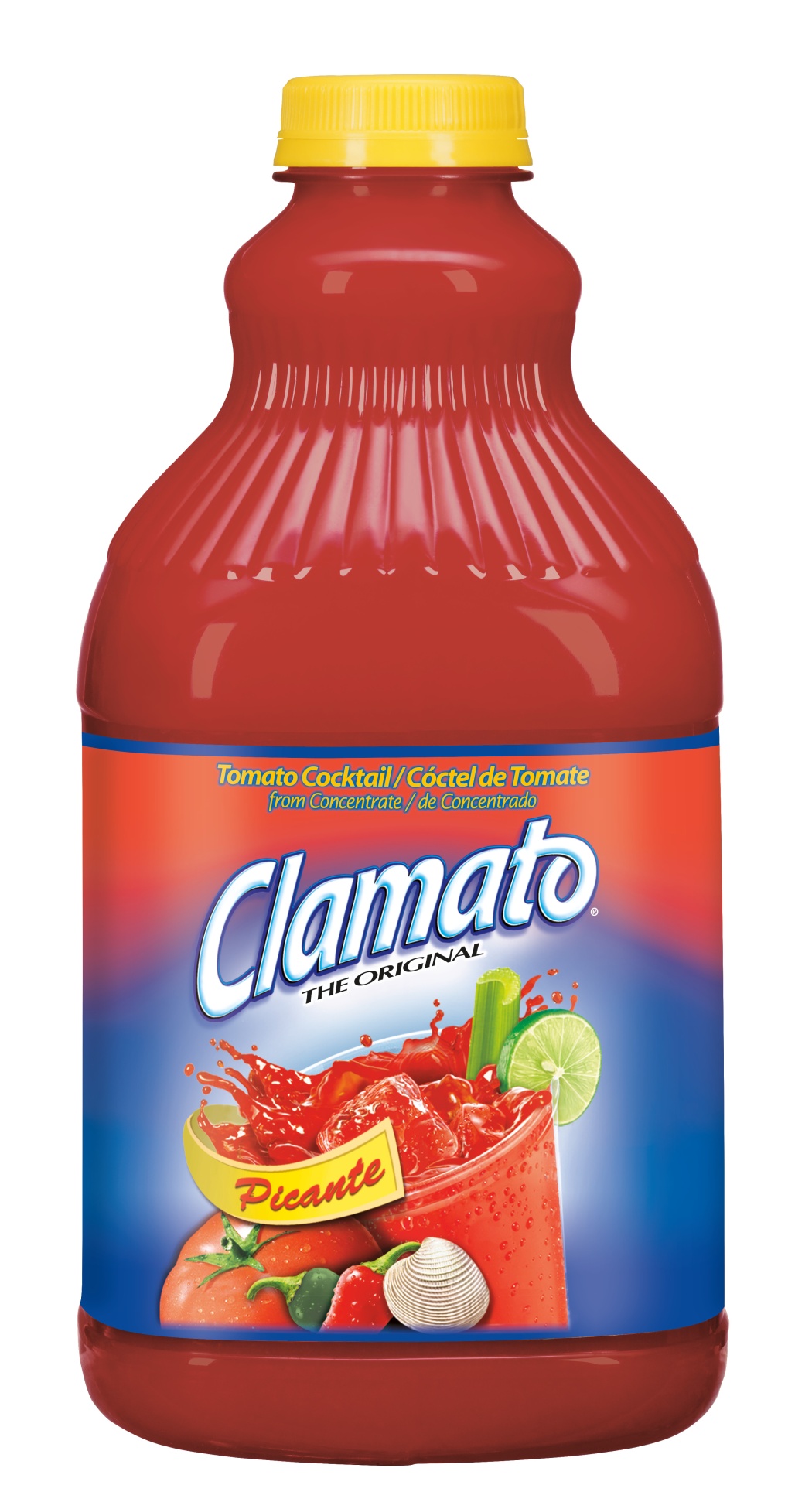 slide 1 of 3, Clamato Picante Tomato Cocktail Bottle, 64 fl oz