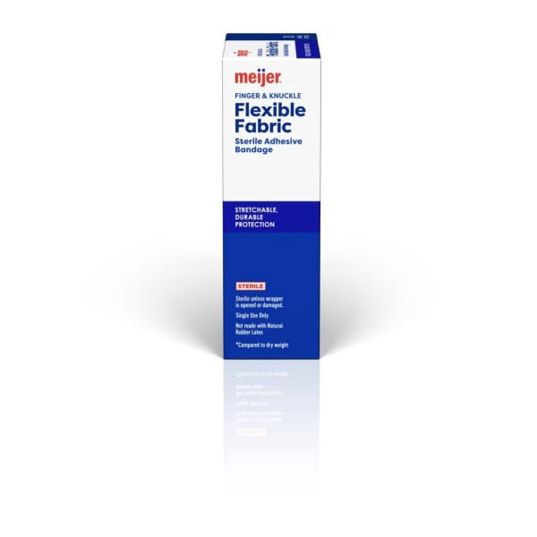 slide 4 of 21, Meijer Flexible Fabric Knuckle and Finger Adhesive Bandages, 20 ct