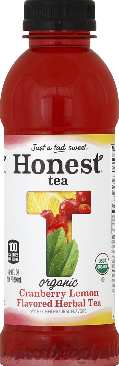 slide 3 of 5, Honest Tea Organic Fair Trade Cranberry Lemon Gluten Free, 16.9 fl oz, 16.9 fl oz