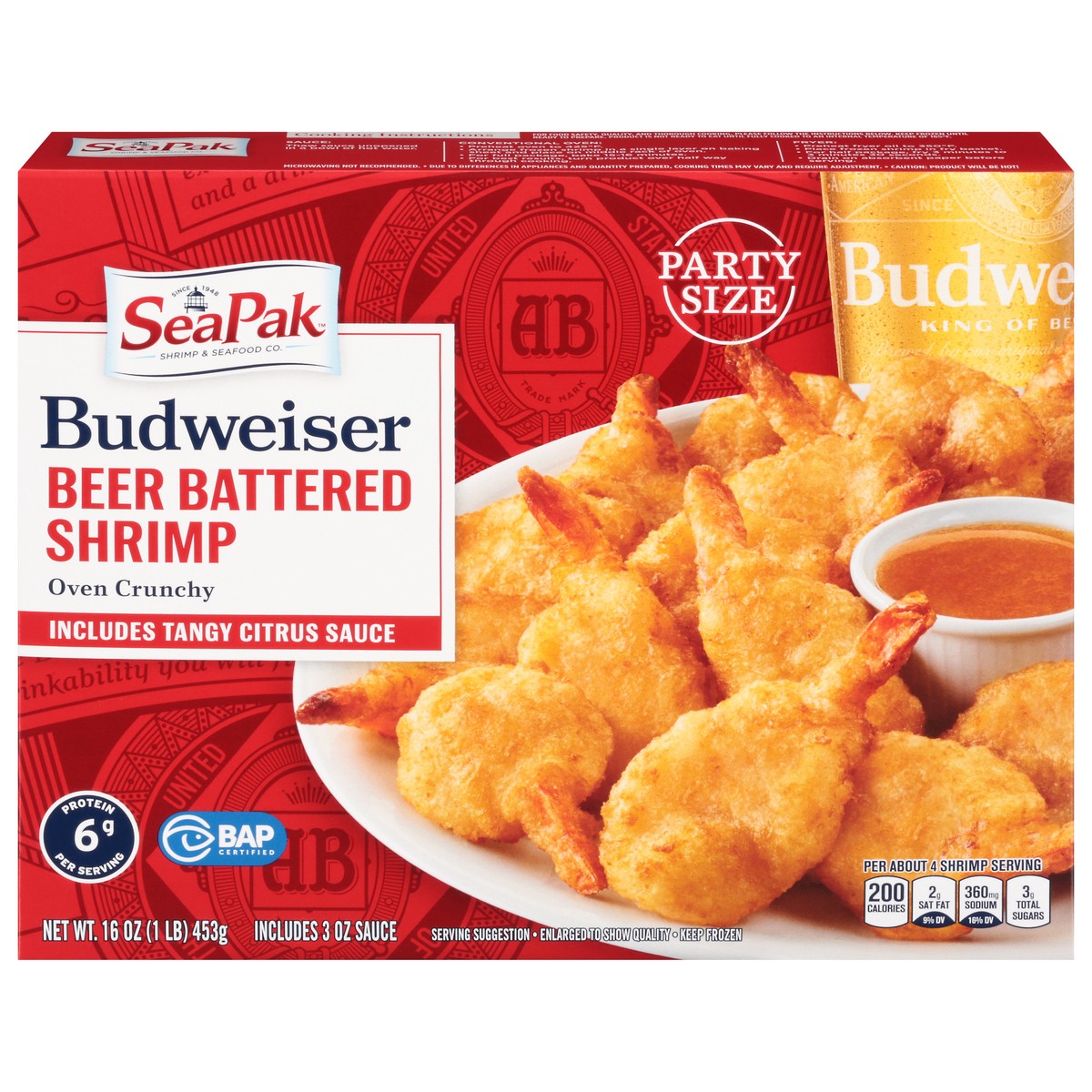 slide 3 of 11, SeaPak Beer Battered Beer Batter Shrimp, 16 oz