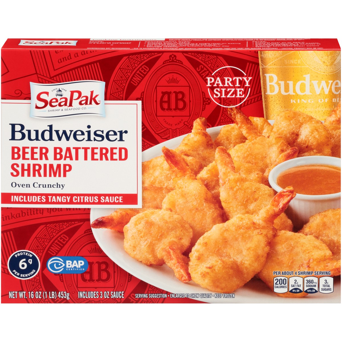 slide 1 of 11, SeaPak Beer Battered Beer Batter Shrimp, 16 oz