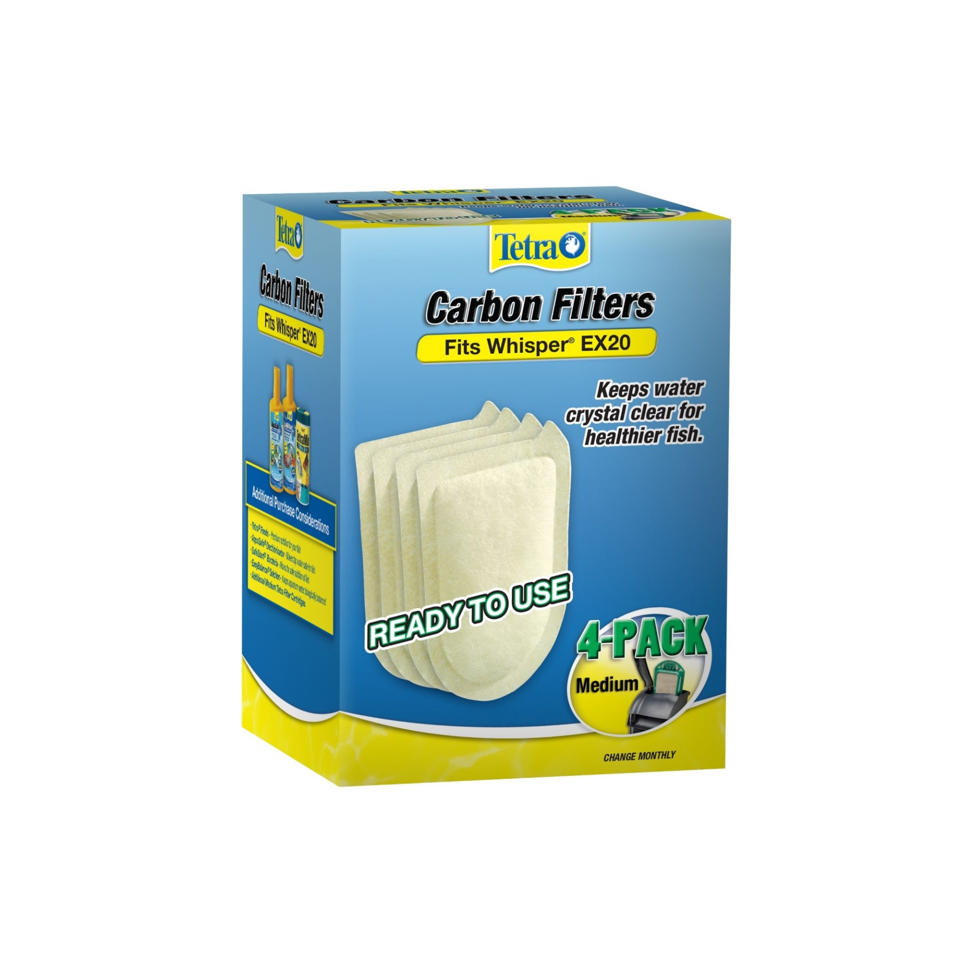 slide 1 of 1, Tetra Replacement Carbon Filters for EX20 Filtration System, 4 ct