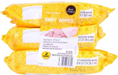 slide 1 of 1, Best Choice Refill Unscented Baby Wipes, 216 ct