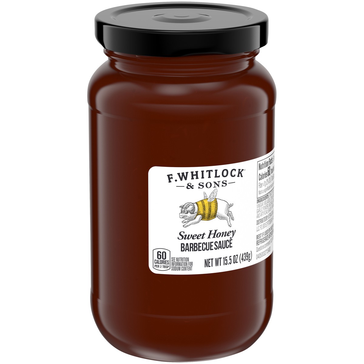 slide 2 of 13, F. WHITLOCK & SONS Sweet Honey Barbecue Sauce, 15.5 oz Jar, 15.5 oz