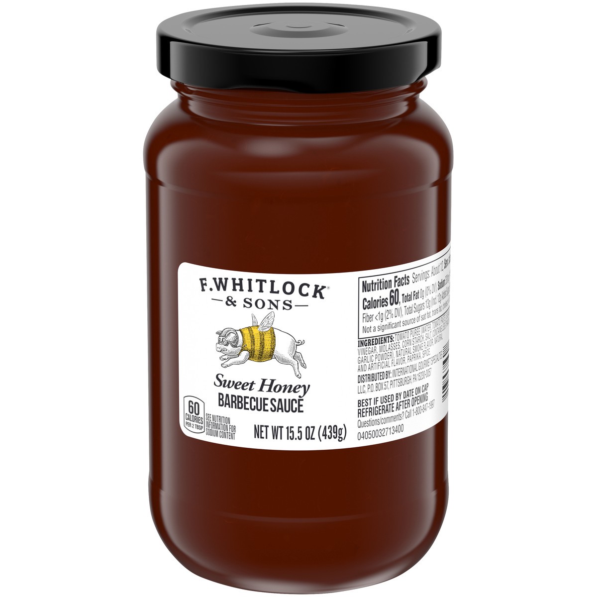 slide 8 of 13, F. WHITLOCK & SONS Sweet Honey Barbecue Sauce, 15.5 oz Jar, 15.5 oz