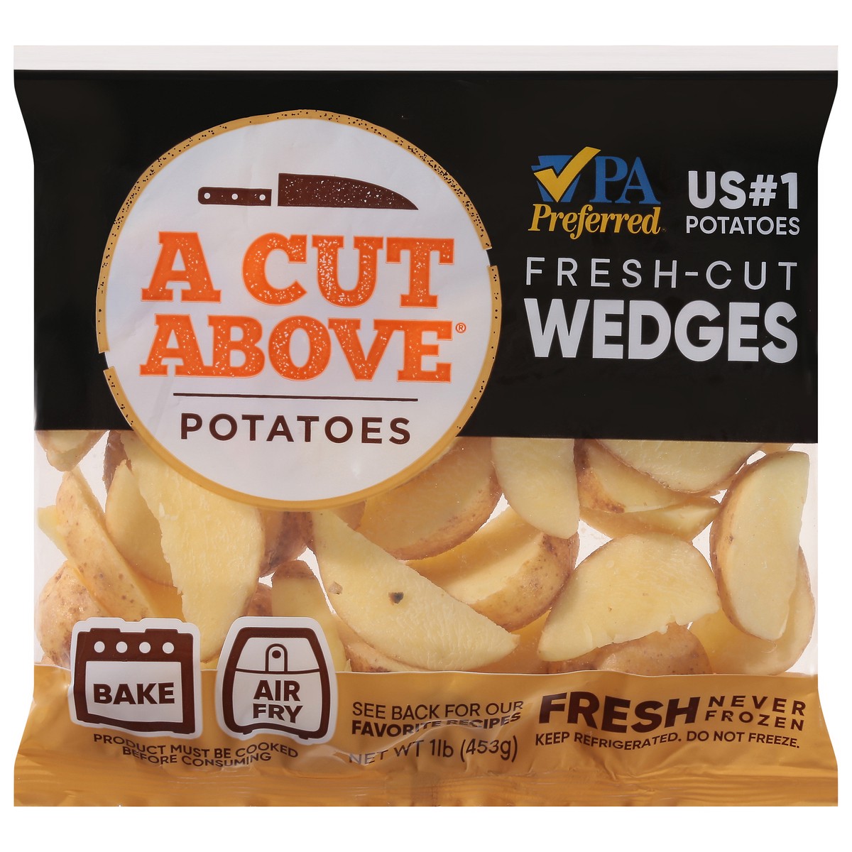 slide 4 of 12, A Cut Above Fresh-Cut Wedges Potatoes, 1 lb