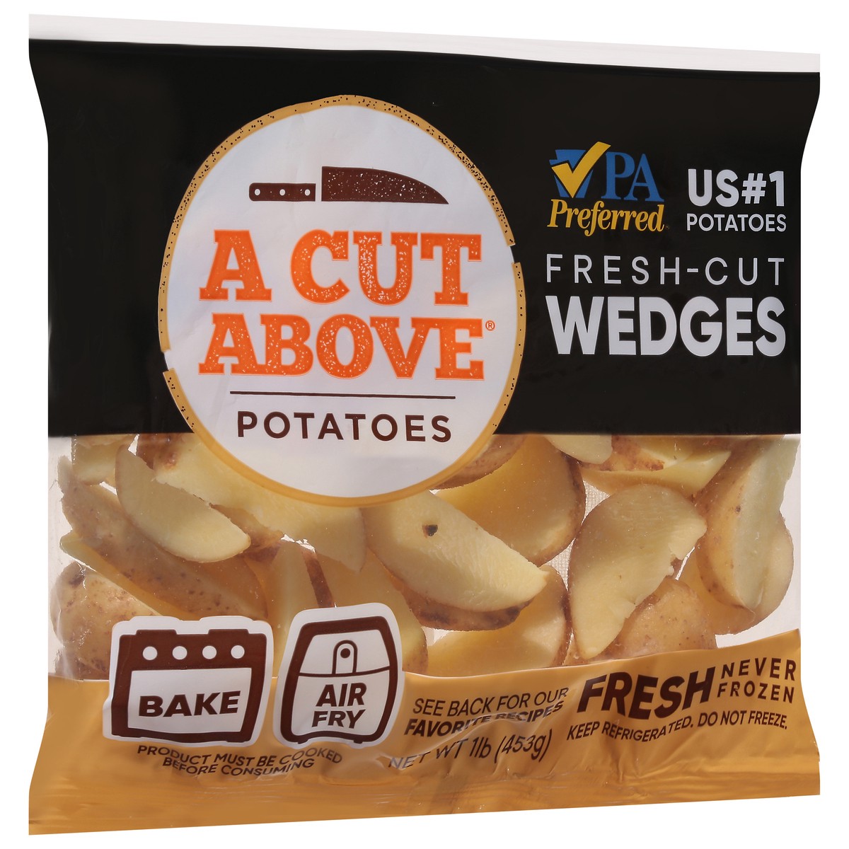slide 2 of 12, A Cut Above Fresh-Cut Wedges Potatoes, 1 lb