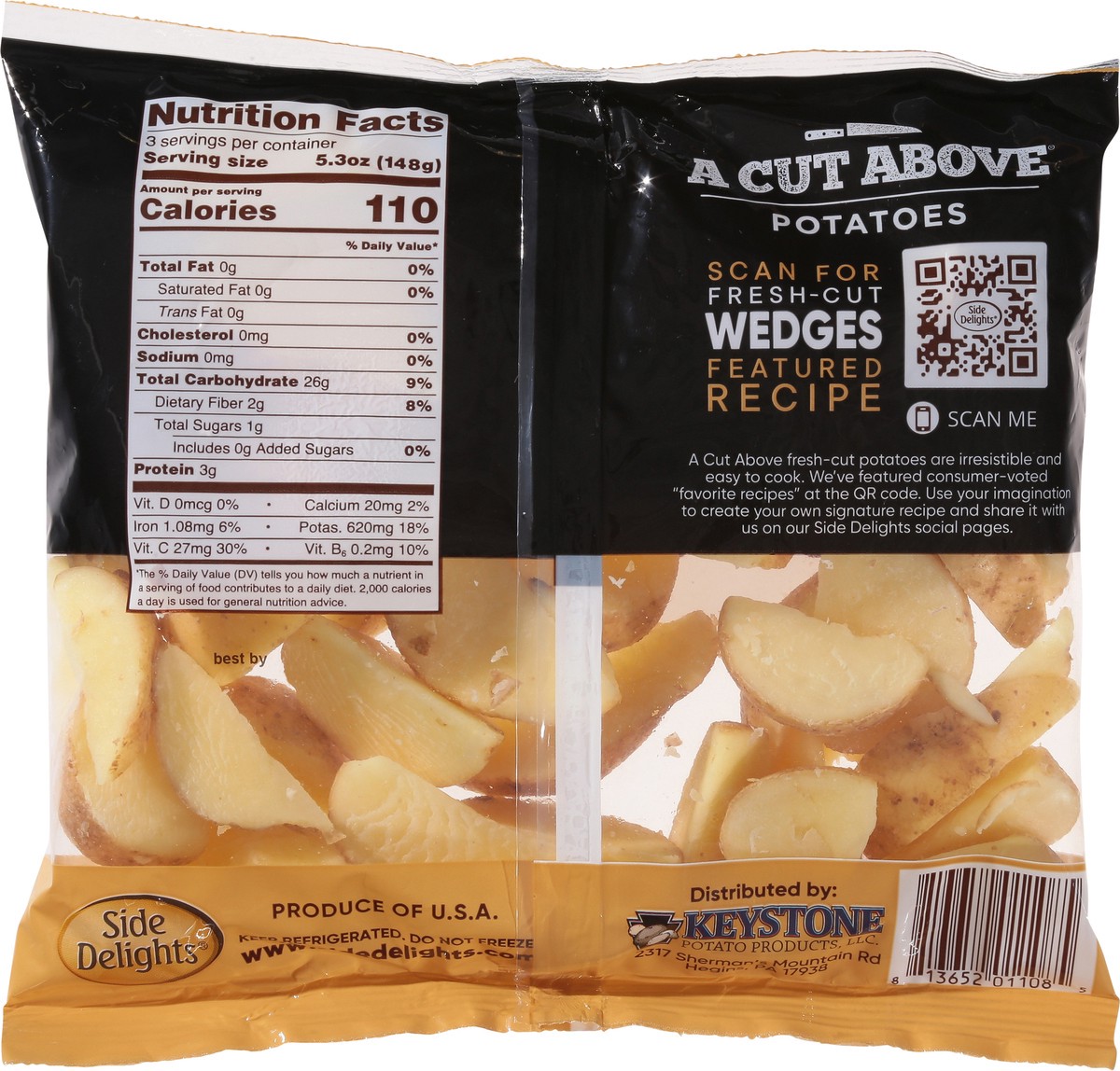 slide 10 of 12, A Cut Above Fresh-Cut Wedges Potatoes, 1 lb