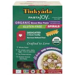Tinkyada Pasta Joy Gluten-Free Organic Brown Rice Spirals 12 oz