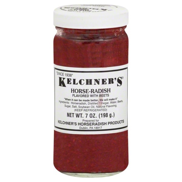 slide 1 of 1, Kelchner's Horse-Radish, Flavored With Beets, 7 oz