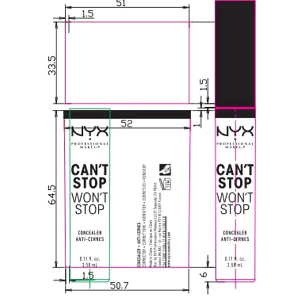 slide 5 of 5, NYX Professional Makeup Can't Stop Won't Stop Contour Concealer, Deep Espresso, 1 ct
