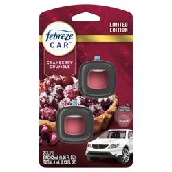 Febreze Car Cranberry Tart Odor-Eliminating Vent Clips