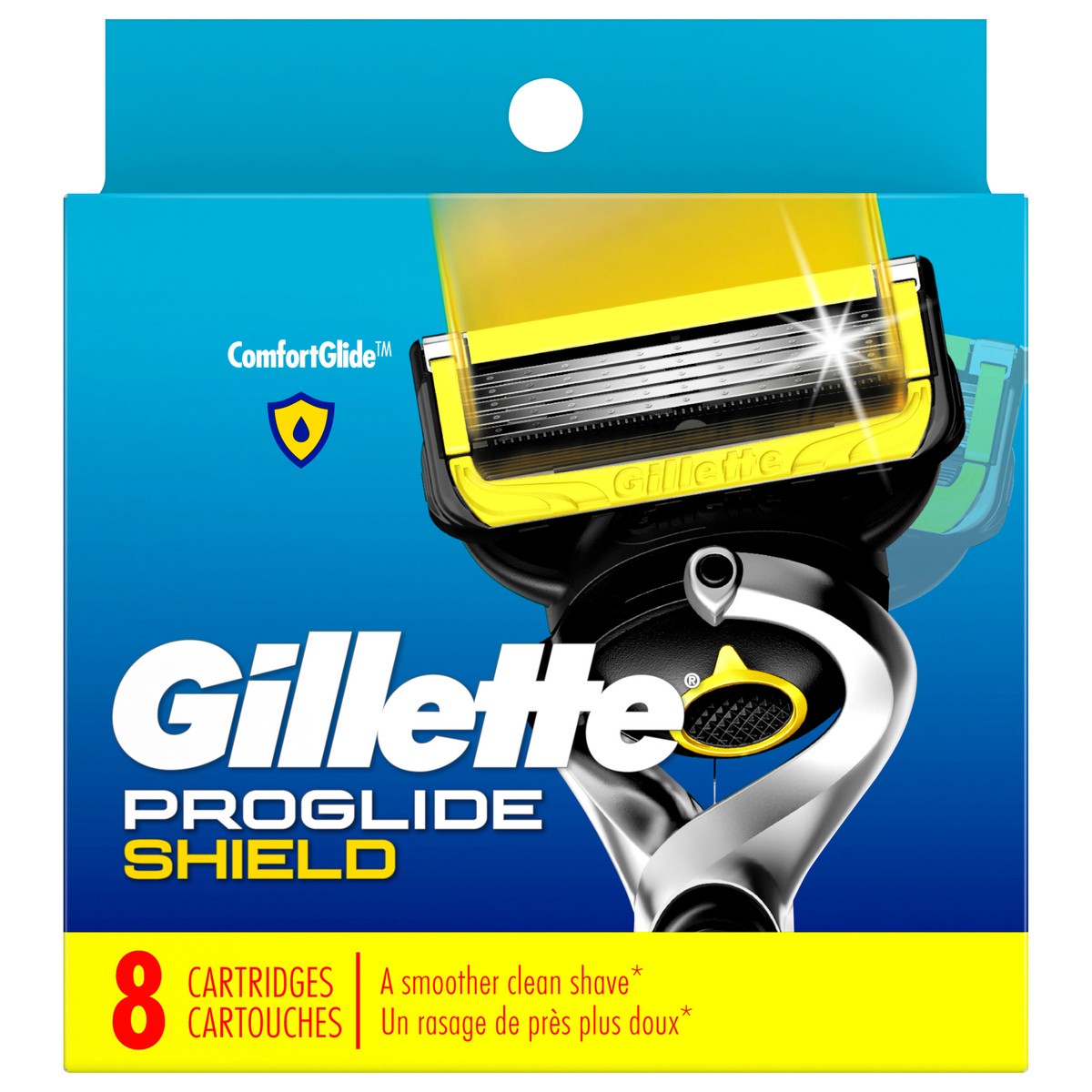 slide 1 of 9, Gillette Proglide Shield 5-Blade Razor Blade Refills, 8 Ct, 1 ct