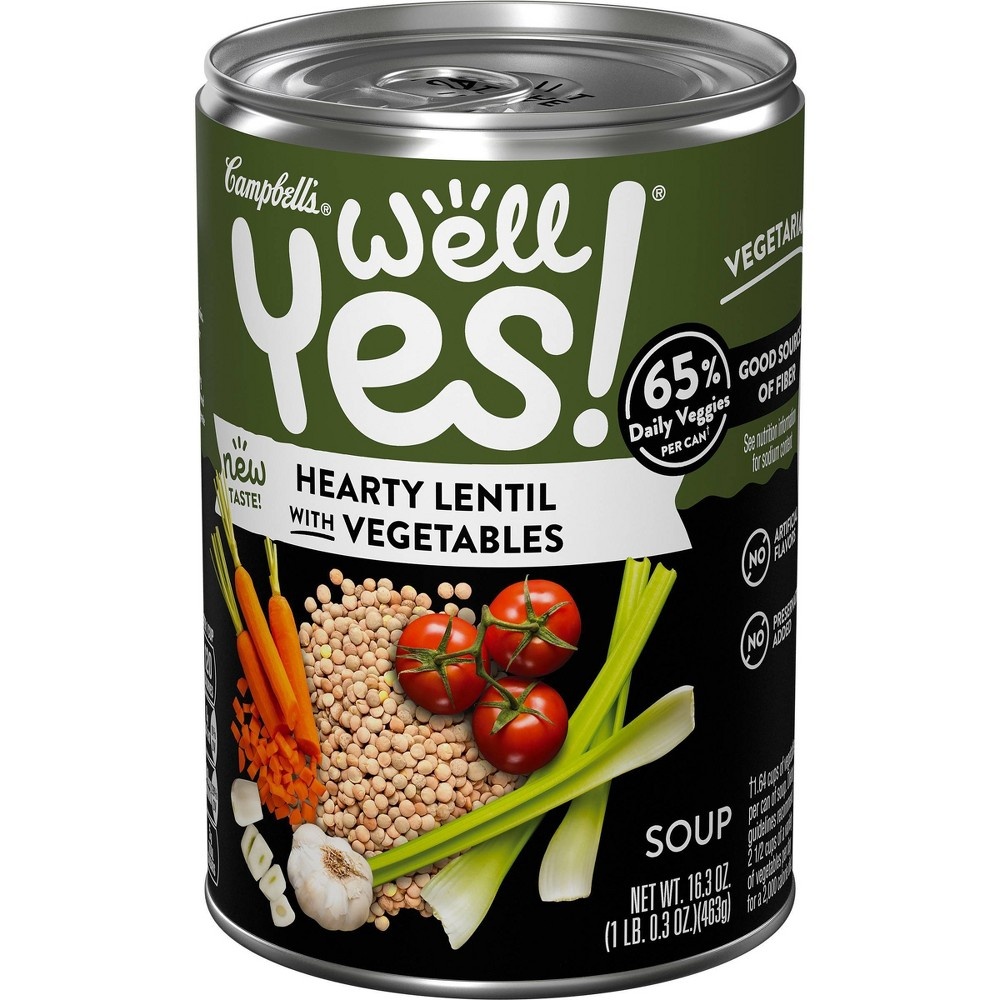 slide 3 of 6, Campbell's Well Yes Hearty Lentil Soup, 16.3 oz