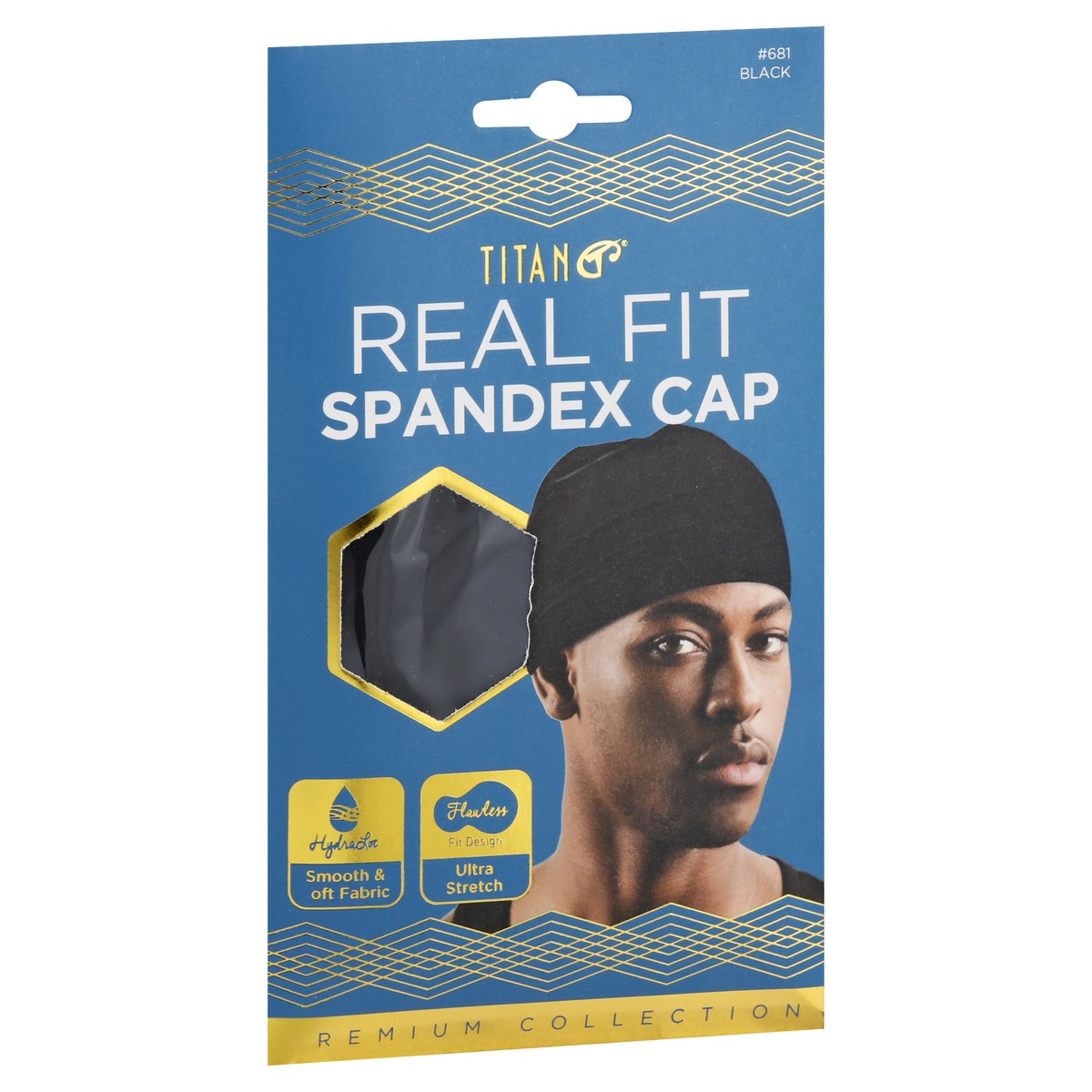slide 6 of 11, Titan Premium Collection Real Fit Black Spandex Cap 1 ea, 1 ct