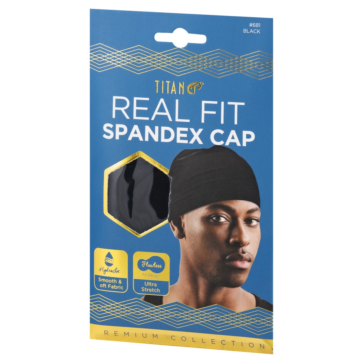 slide 7 of 11, Titan Premium Collection Real Fit Black Spandex Cap 1 ea, 1 ct