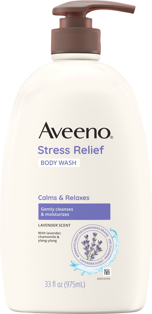 slide 5 of 7, Aveeno Stress Relief Body Wash, 33 fl oz