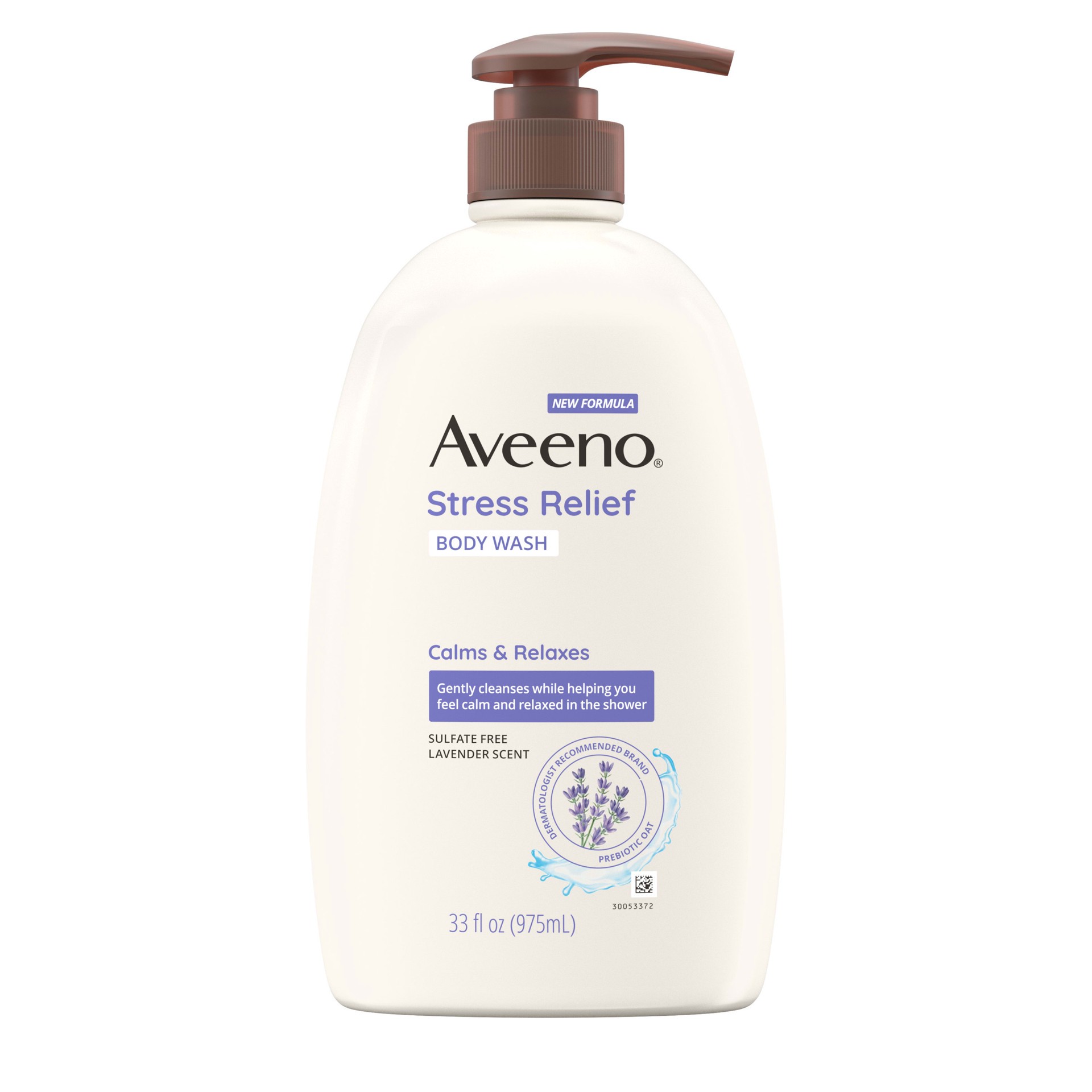 slide 1 of 7, Aveeno Stress Relief Body Wash, 33 fl oz