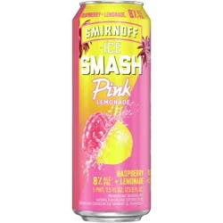 Smirnoff Smash Pink Premium Raspberry + Lemonade Malt Beverage 23.5 fl oz