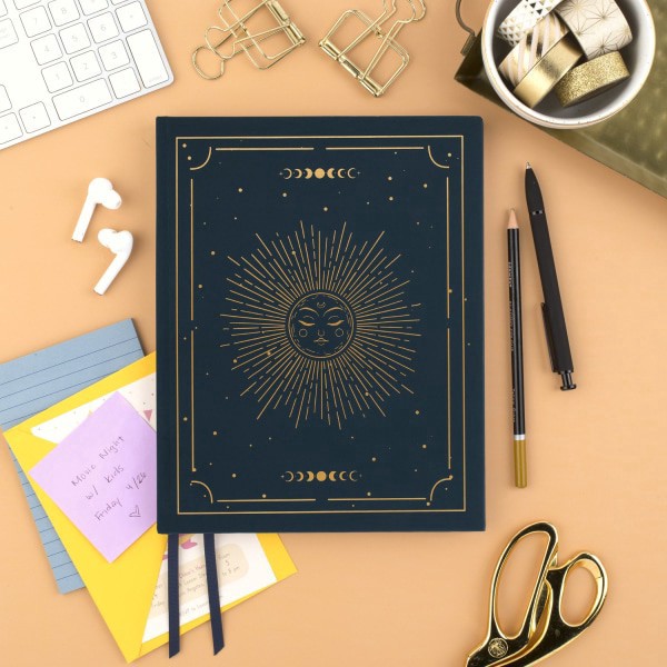 slide 5 of 6, Cambridge® Solstice Journal, 8"" x 10"", Legal Rule, 96 Sheets, Navy/Gold, 1 ct